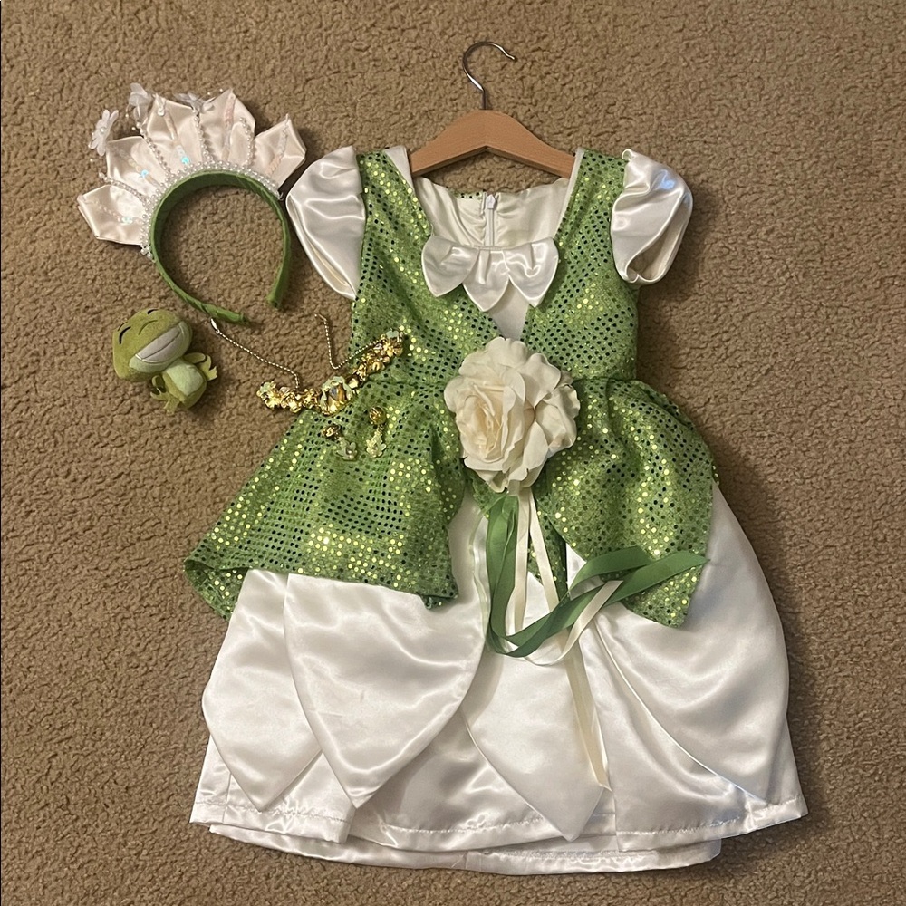 Home Sewn Princess Tiana Costume